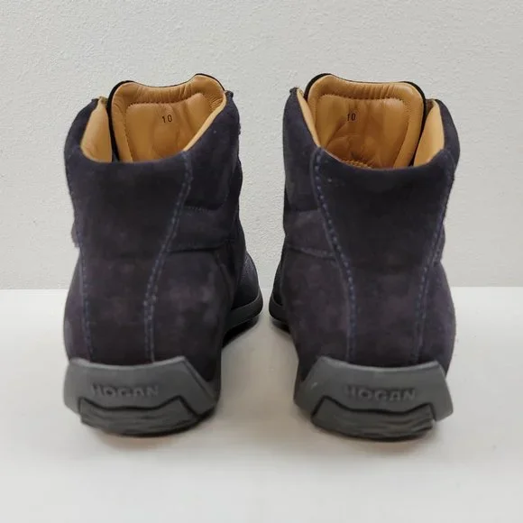 HOGAN INTERACTIVE Mens Blue  suede Shoes Sneakers driving high top Size 10 - Picture 6 of 10